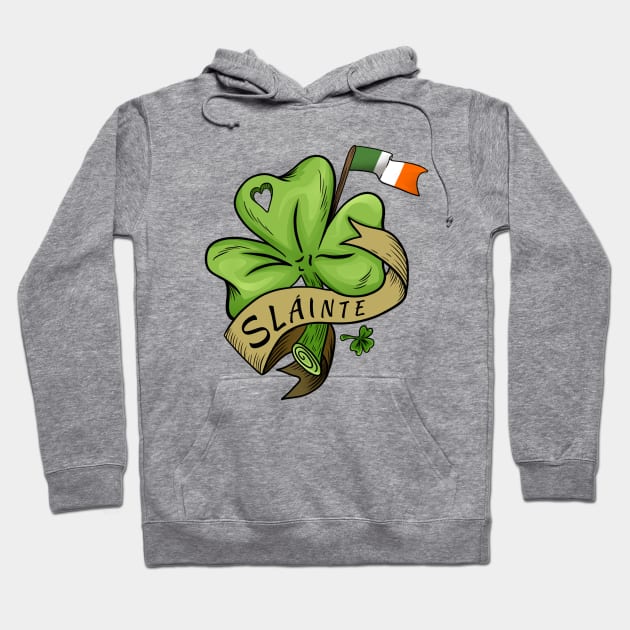 Slainte Irish Shamrock Hoodie by KimLeex